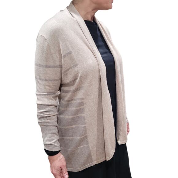 Evolution by Cyrus Tan Oversized Cardigan Sz Medium Neutral Minimalist Rayon - Picture 1 of 9